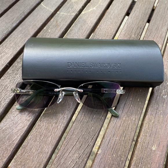 Daniel Swarovski Rimless Eyeglasses Frames Green - Picture 10 of 12